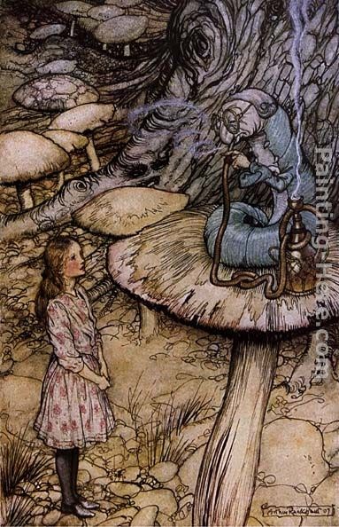 Arthur Rackham Alice in Wonderland The Rabbit Sends in a Little Bill